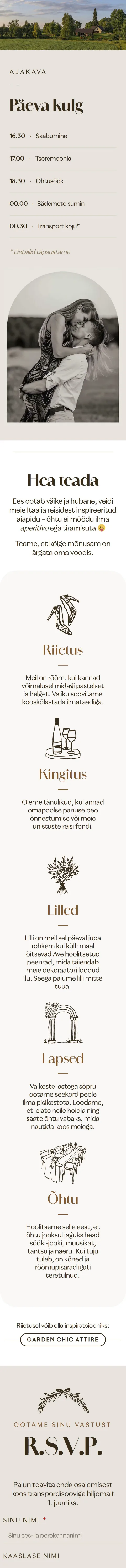 Pulmaveebi leht: päevakava, „Hea teada